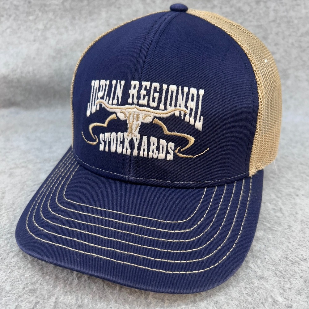 Joplin Regional Stockyards Mens Blue Embassy Trucker Hat Snapback OSFM